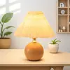 Estilo ins alta aparência luminária de mesa plissada retrô nórdica garota celebridade da internet quarto simples atmosfera de cabeceira luz noturna
