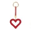 Criativo oco argila cheio de Diamante Amor chaveiro Diamante-embutido pêssego coração carro chaveiro fone de ouvido caso saco pingente