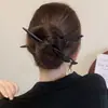 2025 Grampo de Cabelo de Madeira Elegante Estilo Chinês com Laço Acessório de Cabelo para Penteado Updo Estilo Chinês Retrô Acessório Feito à Mão