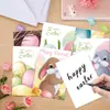 Tarjetas de Felicitación Navideñas de Pascua Transfronterizas, Tarjetas de Bendición de Huevo y Conejo de Pascua, Tarjetas de Invitación para Decoración de Fiesta de Pascua