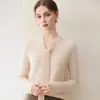 ¡Belleza intelectual! Suéter de cachemira para bebé con diseño de corbata integrada para mujer, tejido de punto ajustado, suéter versátil para usar como capa base