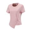 Top de Yoga, Camiseta Ligera y Transpirable para Mujer, Ropa de Fitness de Verano Asimétrica para Mujer, Camiseta de Running de Cuello Redondo, Secado Rápido