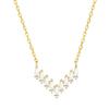 Colar V de prata esterlina S925 para mulheres, folheado a ouro 18k, temperamento vento frio, corrente para clavícula ins, presente de Dia dos Namorados, atacado