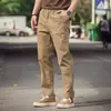Calça casual de rua estilo americano para homens, nova coleção outono 2026, calça stretch versátil, calça longa reta para trabalho