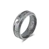 Anillo Retro Escandinavo Vikingo Texto Acero Titanio Nicho Elegante Árbol de la Vida Nudo Eterno Joyería de Mano Vikingo