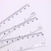 Regla de bolsillo plana de 15 cm herramienta de dibujo para dibujar estudiante regla de papelería transparente fabricantes de origen regla publicitaria al por mayor