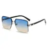 Novos Óculos de Sol Masculinos da Moda Tendência, Óculos de Sol com Lente Quadrada de PC, Óculos de Sol Femininos Estilo Street com Proteção Solar Meia-Armação