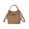 Bolso Kelly Sencillo con Patrón de Lichi para Mujer 2026 Nuevo Bolso Cubo Versátil de Cuero Suave con un Toque de Lujo, Bolso de Mano y Bolso Cruzado