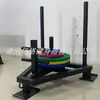 Carrinho de Treino com Trenó Fitness Outdoor Resistência Potência Explosiva Treinamento Carrinho de Empurrar Carrinho de Puxar Suporte de Peso Academia Treino Pessoal Trenó
