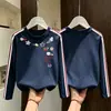 Camiseta de Algodón Puro para Niñas Estilo Primavera/Otoño 2026 Mediana a Grande Niños Bebé ins Estilo Coreano Top Delgado Camiseta de Manga Larga para Niños Capa Base