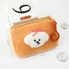 Lindo Monedero de Peluche para Cachorro Estudiante Mini Cartera Llave Bolsa de Almacenamiento para Artículos Varios Corazón de Niña Bolsa para Audífonos Venta al por Mayor
