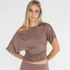 Amazon 2025 Nueva Camiseta de Verano para Mujer Sexy Sexy Plisada de un Hombro Ajustada