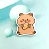Broche Decorativo de Acrílico Cartão Infantil Capivara Desenho Animado Emblema Pequeno Presente Texto Inspirador Personalizado DIY Atacado