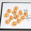 Cabeças de flores de rosa artificiais, flores pequenas, guirlandas DIY, arranjos de cabeça para grampos de cabelo, flores artificiais para decorações de casamento, adereços para fotos, flores decorativas