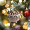 Navidad Transfronteriza Más Vendido Acrílico 2D Iglú Decoración Festiva Colgante para Coche Decoración de Árbol de Navidad Adornos Colgantes