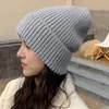 Gorros de Punto de Invierno para Exportación a Taiwán, Japón y Corea del Sur, Modernos y Versátiles, Cálidos y Resistentes al Frío, Gorros de Lana Holgados para Mujer