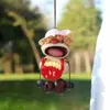 Colgantes de muñecas de cáscara de fruta natural, productos terminados. Colgantes de muñeca de pelo rizado tejido, juguetes accesorios de estilo suave y lindo, en stock para entrega directa