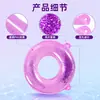 Flotador Inflable Morado Brillante con Lentejuelas, Popular para Sesiones de Fotos y Diversión en la Piscina