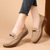 Novos Sapatos de Couro Femininos de Outono, Sapatilhas Versáteis de Couro Camurça, Sapatos Beanie de Couro Genuíno, Sapatilhas Foscas, Sapatos Femininos Antigos de Pequim
