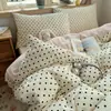 Conjunto de Roupa de Cama de Algodão Ins Fresco Grau A para Mãe e Bebê Conjunto de Quatro Peças Capa de Edredom Lençol de Cama Conjunto de Três Peças para Estudante Roupa de Cama
