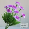Ramo de simulación margarita pequeña danza flor falsa decoración pequeño ramo flor de plástico canaleta de flores para bodas arreglo floral flor de seda prímula
