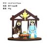 Decoraciones Navideñas Transfronterizas Nuevas DIY Nacimiento de Jesús Manualidades de Madera Adornos de Escritorio para Fiesta en Casa