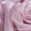 Novo Tecido Brilhante para Roupa de Menina Lolita, Saia, Flor de Gelo com Strass, Boneca Amassada, Céu Estrelado Transparente