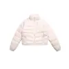 90% plumón de pato blanco, ligero, estilo corto para exteriores, resistente al agua, nailon, cuello alto, chaqueta acolchada de plumón, unisex