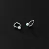 Nalan plata s925 color ópalo sintético cuentas redondas hebilla de oreja anillo de hueso de oreja joyería para el oído G8929