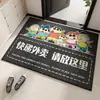 Felpudo Antideslizante para Puerta Principal de Crayon Shin-chan Felpudo de Dibujos Animados Absorbente de Agua Felpudo para Entrada de Pasillo Felpudo Grande para Eliminar Polvo de la Puerta