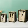 Bolsa de embalaje de papel kraft con ventana transparente, bolsa de regalo de flores para San Valentín, bolsa de regalo de mano, bolsa de flores para imprimir