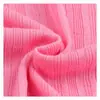 Tejido de Canalé Irregular 210g Tejido de Punto Canalé Jacquard 100% Poliéster Tejido Texturizado Amigable con la Piel Primavera y Verano
