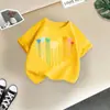 Camisetas de Manga Corta con Cuello Redondo para Niños y Niñas, Estilo Nuevo 2026 Transfronterizo, Tops de Algodón con Estampado de Dibujos Animados de Moda, Tendencia en Ropa Infantil de Media Manga
