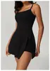 Vestido esportivo anti-corrida novo, europeu e americano, com base leve, respirável, para golfe ao ar livre, costas bonitas, ioga, esportes, tênis, saia