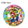 Nueva Decoración de Fiesta de Cumpleaños Infantil con Tema de Mario Plato de Papel Vaso de Papel Servilleta de Papel Bandera de Tirar Inserto para Pastel Globo
