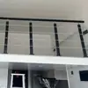 Pasamanos de Escaleras, Barandillas de Escaleras Interiores, Barandillas de Balcón, Columnas de PVC para Villas Estilo Moderno Cepillado para Autoensamblaje