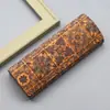 Estojo para Óculos com Estampa em Estilo Chinês, Artístico Retrô Portátil Anti-Pressão Estojo para Óculos com Grão de Madeira, Estojo para Óculos em Estoque