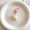 Pingente Chaveiro de Ovelha Rosa Fofo e Menina Desenho Animado Pingente de Bolsa Acessórios para Mochila de Estudante Presente para Melhor Amiga