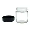 Frasco Transparente para Creme 3oz 90ml Frasco de Vidro para Doces Pote de Vidro com Borda Reta Frasco para Cosméticos Frasco de Vidro para Armazenamento de Chá Aromatizado