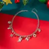 Navidad de Venta Caliente Transfronteriza Nueva Moda Tendencia Simple Diseño Retro Colgante de Copo de Nieve Navideño Collar Colgante para Mujer