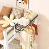 Prateleira de Armazenamento Suspensa para Cabeceira de Dormitório Prateleira de Armazenamento para Borda de Cama de Estudante Cabideiro Suspendo para Cabeceira para Roupas Livros Utensílios