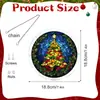 PT-TYU302 Árvore de Natal Acrílico Quebra-Cabeça Sinal Pendurado Atmosfera de Natal Decoração de Janela Pendente