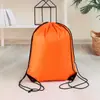 Bolsas com Cordão em Estoque, Sacolas Promocionais, Mochilas Espessas Impermeáveis de Cor Sólida, Embalagem para Compras, Logotipo Personalizado Impresso