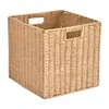 Caixa de Armazenamento para Armário Cesta de Armazenamento Dobrável de Rattan Sintético Lanches de Mesa Roupas Brinquedos Cesta de Armazenamento Trançada