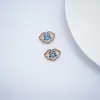 DIY Liga de Zinco Esmaltada com Pingente de Óleo Lótus Cloisonné com Nuvem Auspiciosa Lótus Costas Nuvem Espaçador de Três Vias Contas Acessórios Metal Esmaltado