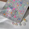 Dopamina Fofo Irregular Tridimensional Gelatina Adesivos para Nail Art Cor de Doce Coração Embossado Acessórios de Rosto Atacado
