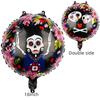 Comercio Exterior Globos de Película de Aluminio de Halloween de 18 Pulgadas Sudamérica Día de Todos los Santos Decoración de Fiesta Globos de Ambiente Festivo