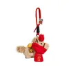 Buena Suerte en el Año Nuevo Bufanda de Felpa Llavero de Pony Mascota del Año del Caballo Colgante para Bolsa Decoraciones de Año Nuevo