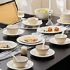 Cuenco de Cerámica de Jingdezhen de Color Bajo Esmalte con Estilo Francés Crema en Relieve, Cuenco de Arroz Doméstico de Alto Valor, Plato, Cuenco, Palillos, Cuenco