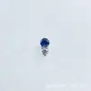 Pendientes de aleación de titanio ASTMF-13 ultrapequeños de circonita con forma de cacahuete, pendientes de piercing labial de titanio G23 con rosca interna de circonita